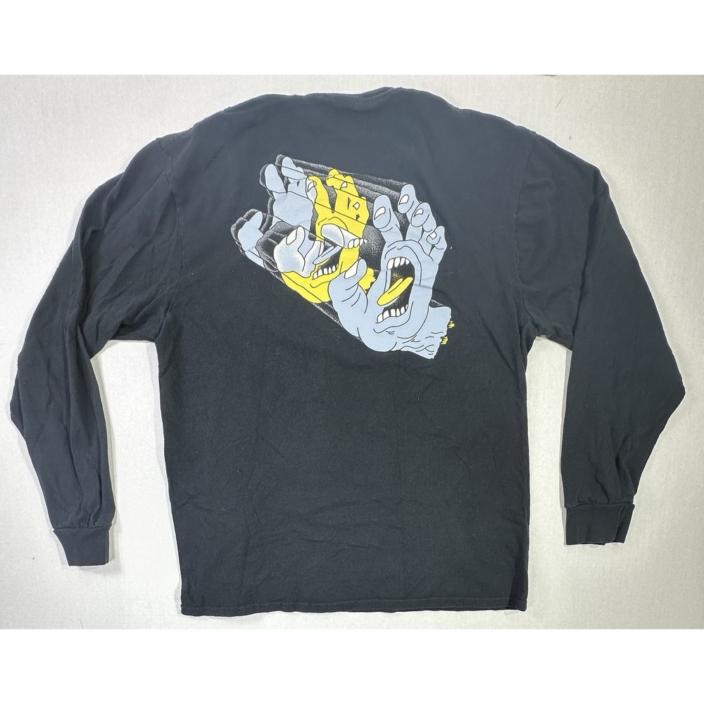 Santa Cruz 50th Anniversary Long Sleeve T-Shirt Screaming Hand Black Men's L